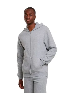 Sweat-shirt à Zip Basic Heather Grey S - Urban classics - FashionsVida