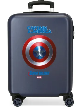 Maleta de cabina capitan américa rígida 55cm rígida con capacidad de 34l - Personajes - FashionsVida