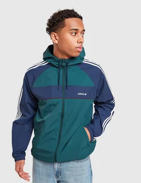 Colour Block Retro Windbreaker - Herren, Grün - male - Size: XXL - adidas Originals - FashionsVida