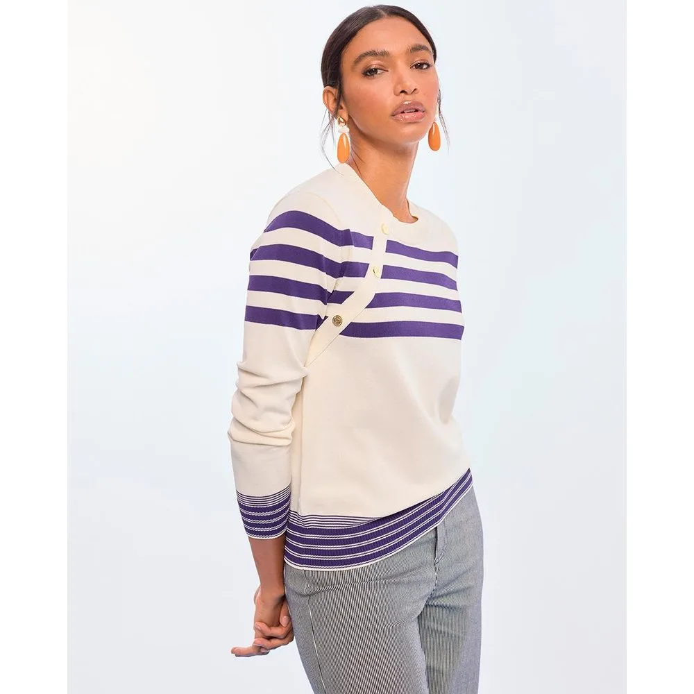 Jersey de mujer marinero con botones decorativos - Lola Casademunt - FashionsVida