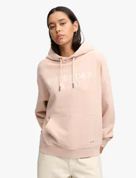 Cotton Rich Embroidered Oversized Hoodie Pink female