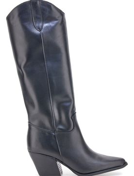 Stivali neri in vera pelle stile texano TEX902 40