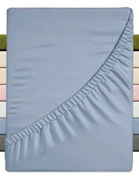 HONEYMOON 1 pieza Sábana ajustada de unicolor, tela 100% poliéster, tacto ligero como una nube, funda de colchón, bordes elásticos, se ajusta a co - Shein - FashionsVida