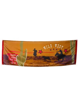 Wilder Westen Banner Party-Deko bunt 220x74cm - BOLAND BV - FashionsVida
