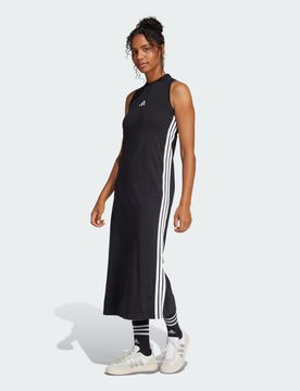 Abito Essentials 3-Stripes Long Racerback 2XS Black / White