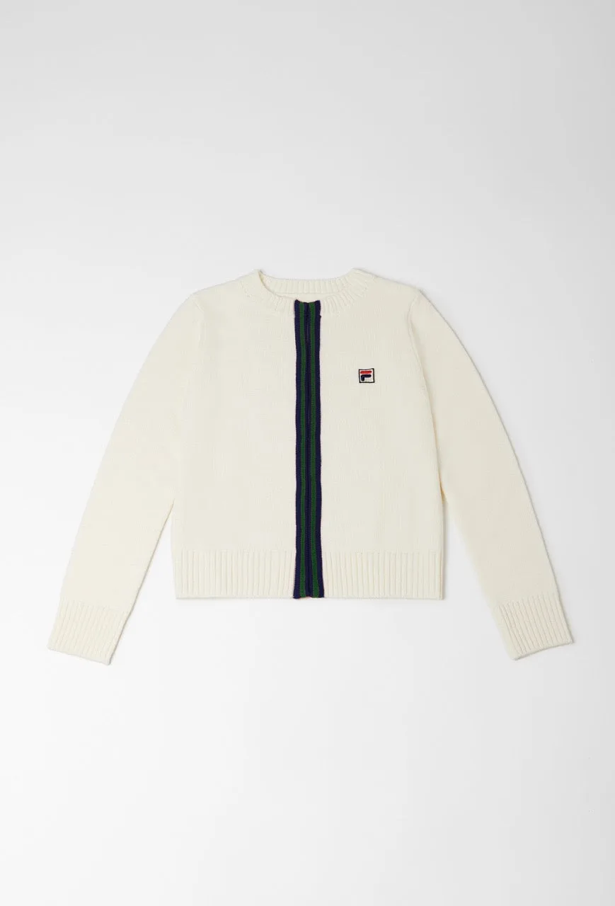 Long Sleeve Knitted Top - XS - FILA - FashionsVida