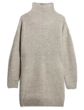 Robe Midi à Manches Longues Chunky Rib Light Grey Twist XL - Superdry - FashionsVida