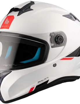 Casco Moto Integrale TARGO S SOLID A0 Perla Lucid taglia M - MT Helmets - FashionsVida