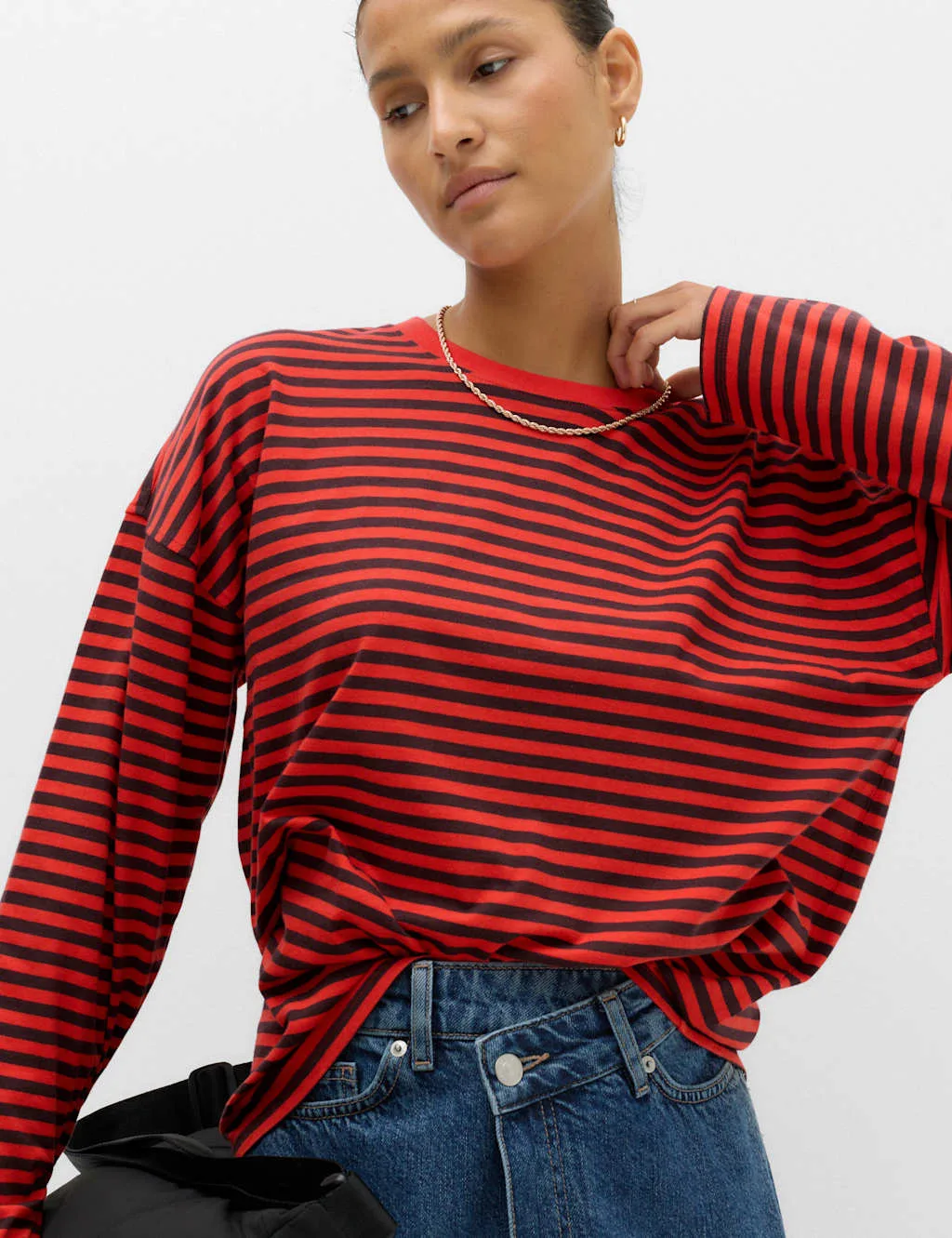 M&S Pure Cotton Top Red Mix female - M&S - FashionsVida