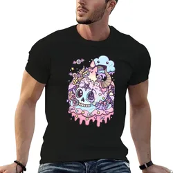 Pastel Goth Skull Kawaii T-Shirt Gym Exercise Short Sleeve T-Shirt