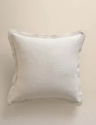 M&S Pure Linen Cushion Ecru
