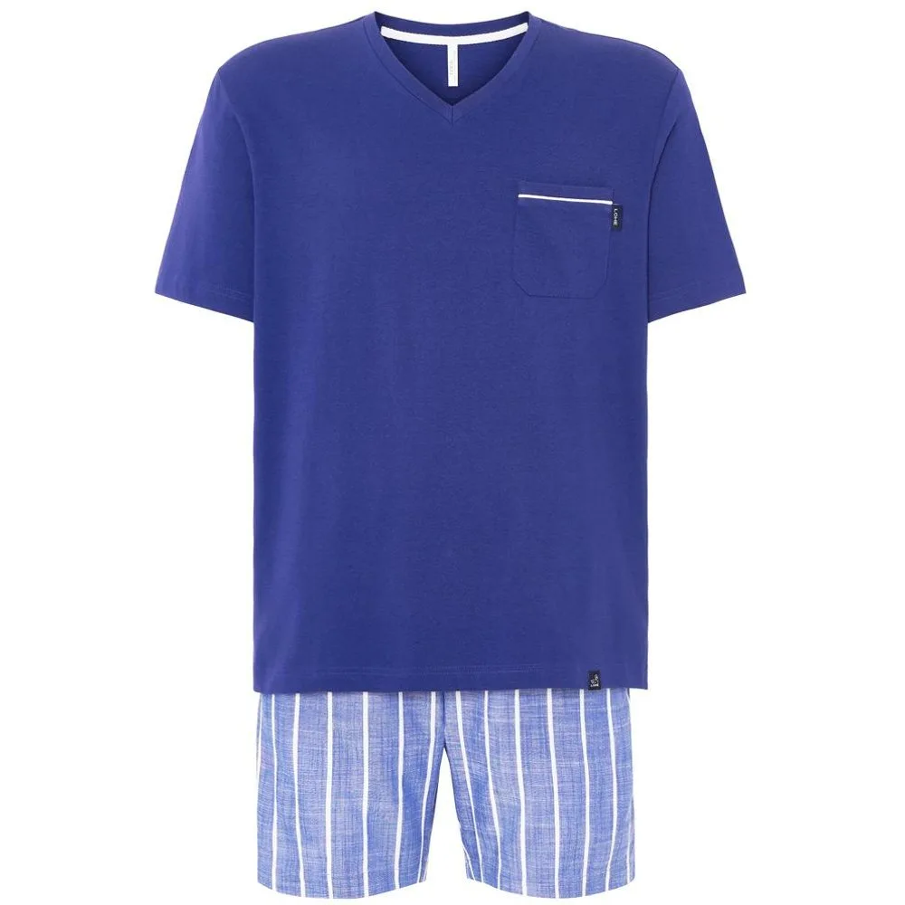 Pijama de hombre corto rayas - Lohe - FashionsVida