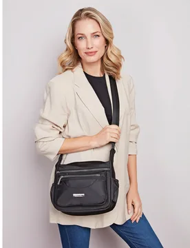 Schultertasche "Lily" schwarz - Amelie di Santi - FashionsVida