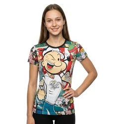 Maglietta A Maniche Corte Popeye Art Show Beige M