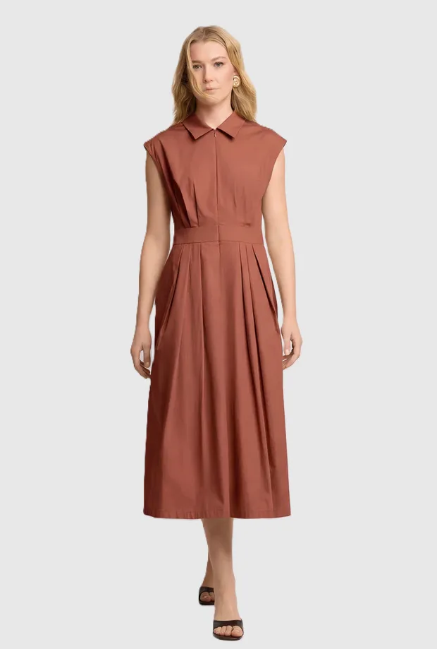 Abito senza maniche donna ruggine - Kocca - FashionsVida