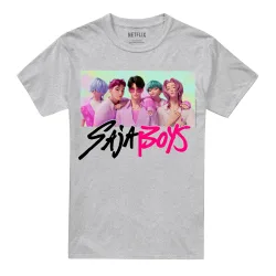 Unisex Adult Saja Boys Photo Frame T-Shirt (Heather Grey) - Size 4xl