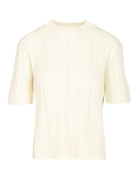 T-shirt a maglia intrecciata