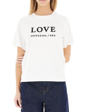 T-shirt girocollo BIANCO L