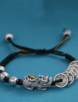 Feng Shui Pixiu Lucky Prayer Coin Beads Bracelet for Men Women Handmade Woven Red Rope Wristband Couple Friendship Jewelry Gifts - Aliexpress - FashionsVida