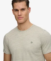 Superdry Herren Classic Essential Gestreiftes T-shirt Green - Größe: L