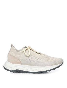 Sneaker In Maglia E Pelle Scamosciata