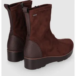 Botas elásticas de mujer con cuña baja y cremallera lateral