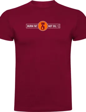 Maglietta A Maniche Corte Burn Fat Dark Red - Kruskis - FashionsVida