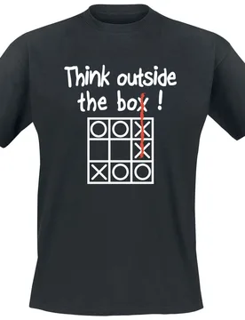 T-Shirt - Think Outside The Box - M bis 5XL - für Männer - Größe M - schwarz - Männer - male - Sprüche - FashionsVida