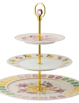 Alzatina Idyllia, Porcellana, Motivo con stampa in cristallo, Multicolore OS - Swarovski - FashionsVida