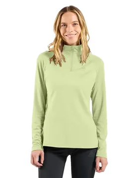 Felpa Con Mezza Zip Essential Ceramiwarm Shadow Lime M