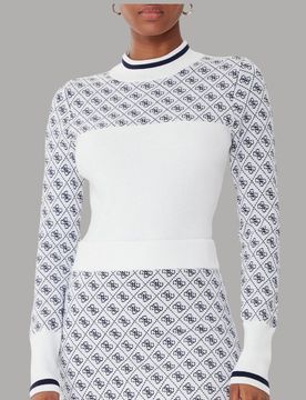 Maglione bianco logo 4G W5BR24 Z3JD2 F0YU