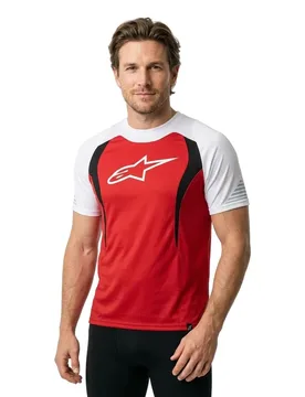 Bicycle Maglia Da Enduro A Maniche Corte Drop Red / White - Alpinestars - FashionsVida