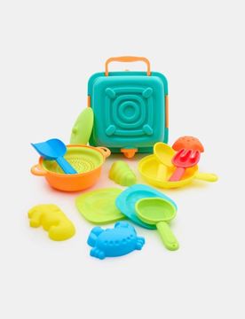 Set di giocattoli da sabbia cucina con stampi 16 pack - multicolor