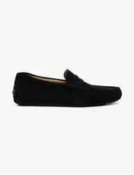 Suede loafers with penny trim Black male