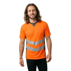 T-shirt à Manches Courtes Safe Supreme 50127 Hi-Vis Orange / Dark Anthracite 3XL