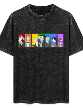 Ace Attorney Rainbow Collage T-Shirt Soft Casual Short Sleeve Cotton Tee - Aliexpress - FashionsVida