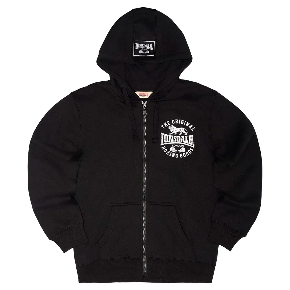 Sweat-shirt à Zip Seghill Black / White S - Lonsdale - FashionsVida
