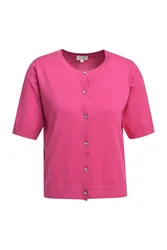 ROUNDNECK CARDIGAN W PACKET AE 3/4 femae