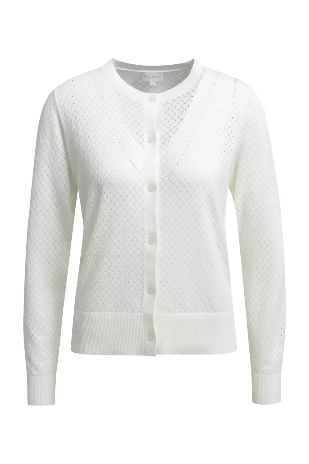 ROUNDNECK AJOUR CARDIGAN W PLACKET female - XL - FashionsVida