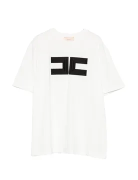 T-SHIRT M/C LOGO RASO - Elisabetta Franchi - FashionsVida