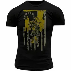 Distressed 1776 American Flag and Snake Flag Patriot T-Shirt 100% Cotton O-Neck Summer Short Sleeve Casual Mens T-shirt