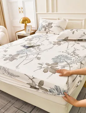 Piezas/set Funda De Cama Con Impresión Activa De Aloe Vera, Amigable Con La Piel, Con 2 Fundas De Almohada - Shein - FashionsVida