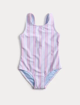 Striped Swimsuit (2-8 Yrs) Light Pink Mix female - M&S - FashionsVida