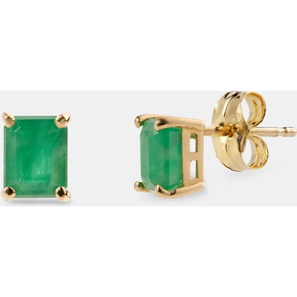Pendientes de oro con esmeralda - El Corte Inglés - FashionsVida