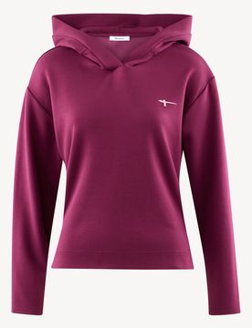 Felpa con cappuccio rosso - M