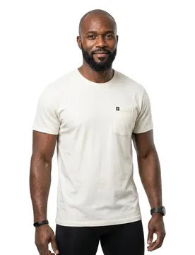 T-shirt à Manches Courtes Diamond Patch Pocket Off White XS