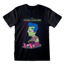 T-shirt à Manches Courtes The Simpsons Thrillhouse Black L unisex
