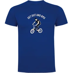 Maglietta A Maniche Corte Get Out And Bmx Royal Blue