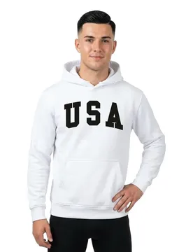 Mister Sweat à Capuche Usa White XL Homme