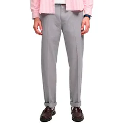 Pantaloni Chino Premium Textured Regular Textured Grey 36